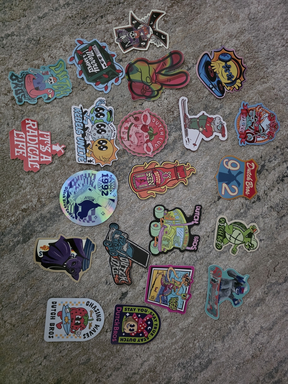 Assorted 20 Dutch Bros Stickers